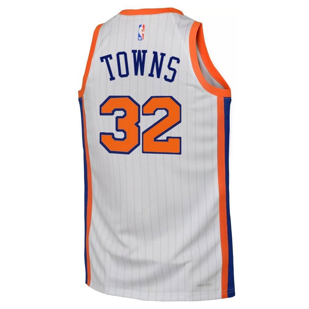 Karl-Anthony Towns New York Knicks Unisex 2024/25 Swingman Player Jersey - City Edition - White-Pro Kit Vault | Brand New 26/27 Sports Jerseys